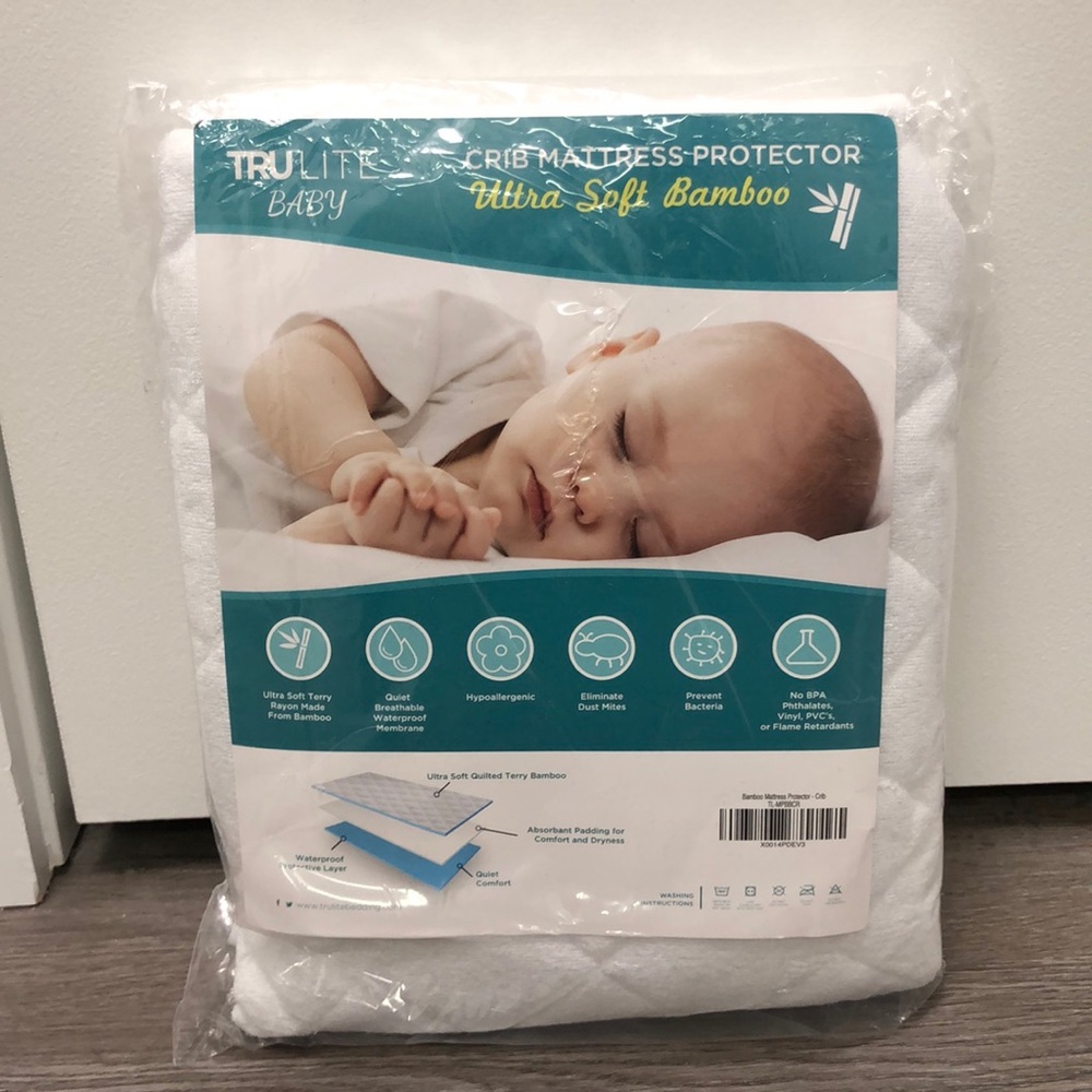 Tru Lite Baby Crib Mattress Protector Ultra Soft Bamboo